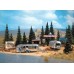 Busch 1054 - Camping Trailer Park Scene Kit